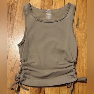 Tan cropped tank top
